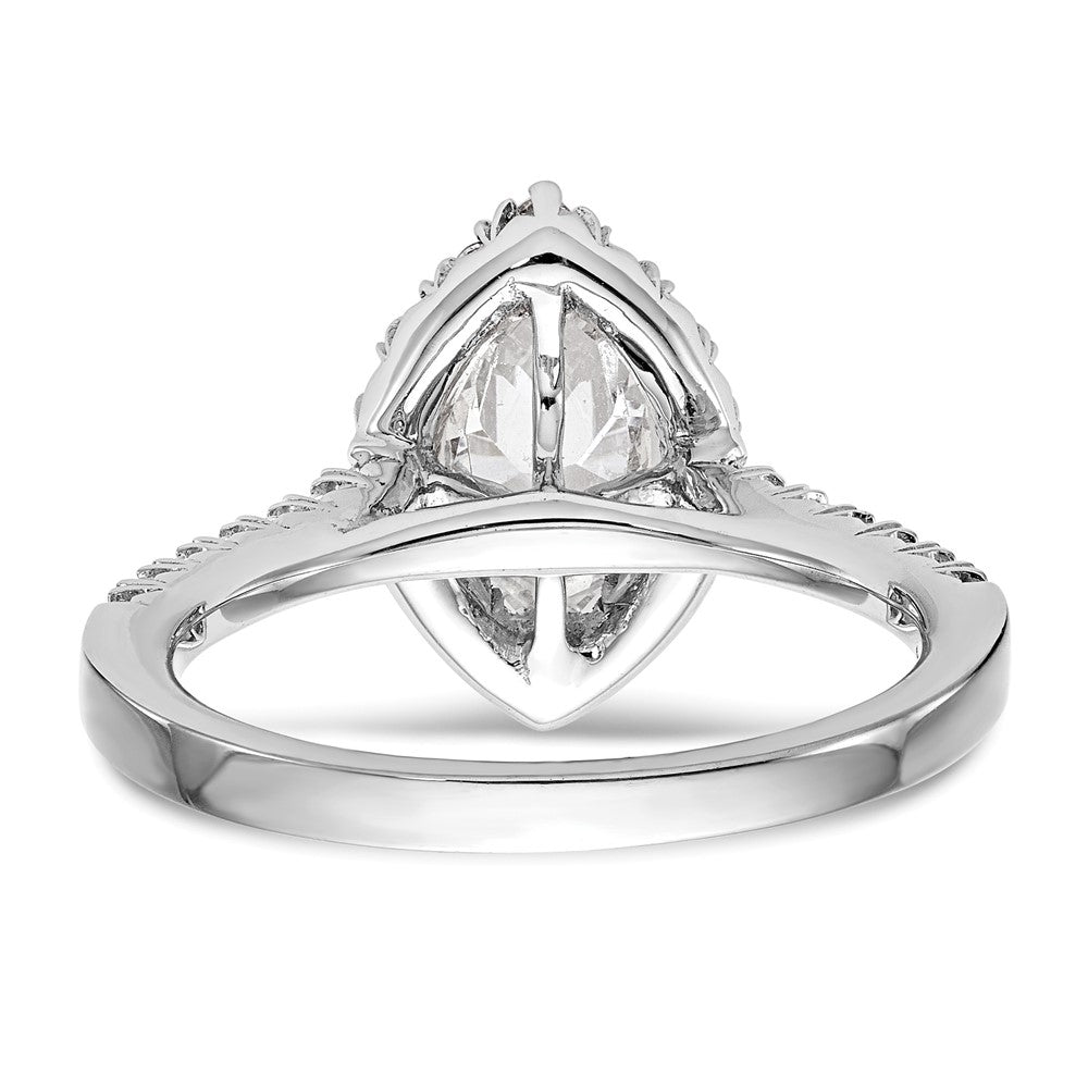 True Origin Lab Grown Diamond VS+ F+ Semi-Mount Marquise Halo Engagement Ring