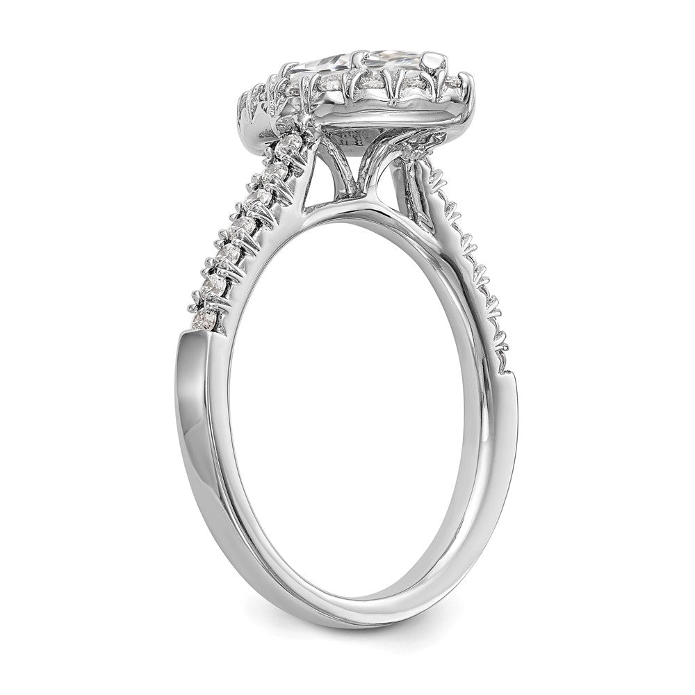 True Origin Lab Grown Diamond VS+ F+ Semi-Mount Marquise Halo Engagement Ring