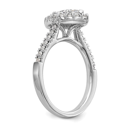 True Origin Lab Grown Diamond VS+ F+ Semi-Mount Marquise Halo Engagement Ring