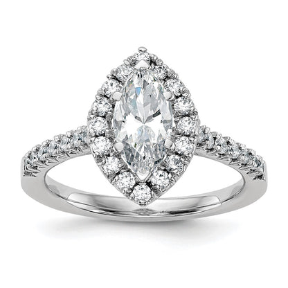 True Origin Lab Grown Diamond VS+ F+ Semi-Mount Marquise Halo Engagement Ring
