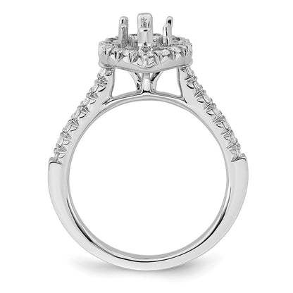 True Origin Lab Grown Diamond VS+ F+ Semi-Mount Marquise Halo Engagement Ring