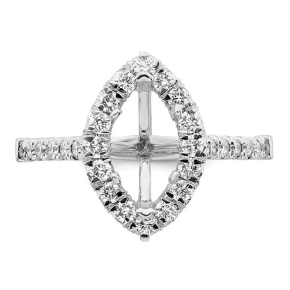 True Origin Lab Grown Diamond VS+ F+ Semi-Mount Marquise Halo Engagement Ring