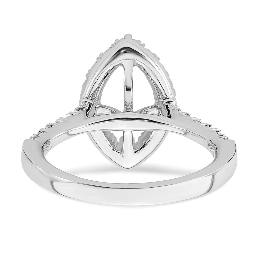 True Origin Lab Grown Diamond VS+ F+ Semi-Mount Marquise Halo Engagement Ring