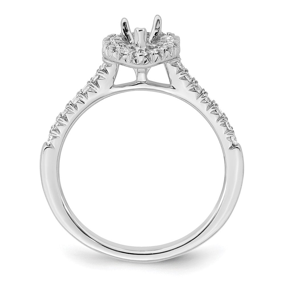 True Origin Lab Grown Diamond VS+ F+ Semi-Mount Pear Halo Engagement Ring