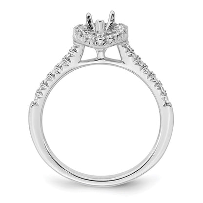 True Origin Lab Grown Diamond VS+ F+ Semi-Mount Pear Halo Engagement Ring