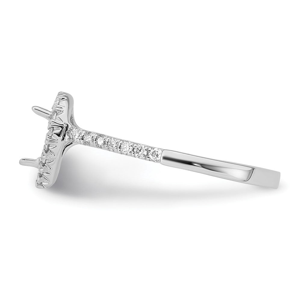 True Origin Lab Grown Diamond VS+ F+ Semi-Mount Pear Halo Engagement Ring