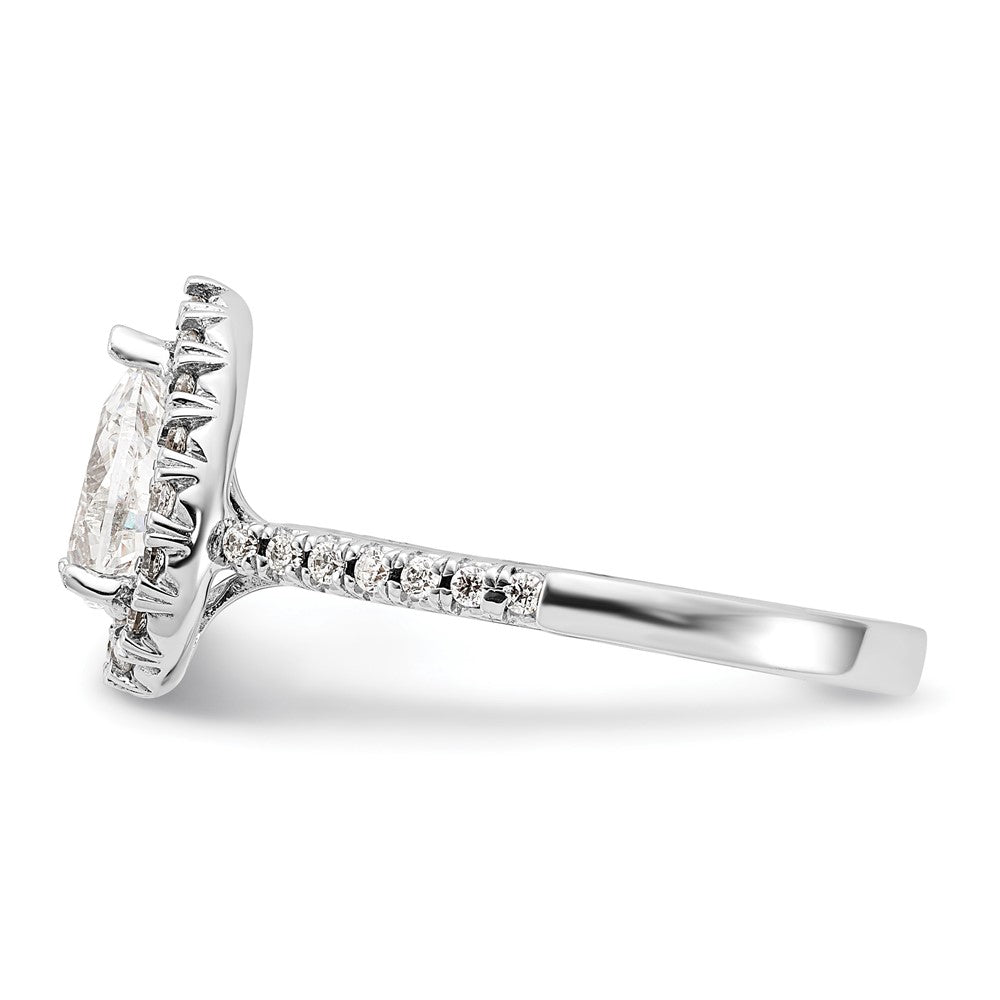 True Origin Lab Grown Diamond VS+ F+ Semi-Mount Pear Halo Engagement Ring