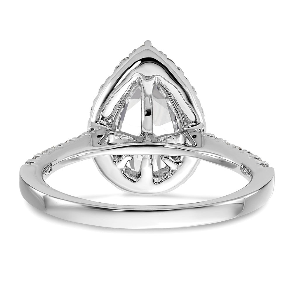 True Origin Lab Grown Diamond VS+ F+ Semi-Mount Pear Halo Engagement Ring