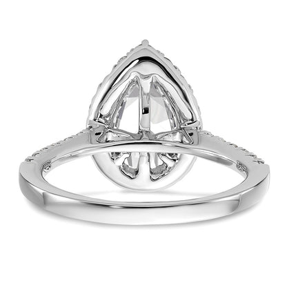 True Origin Lab Grown Diamond VS+ F+ Semi-Mount Pear Halo Engagement Ring