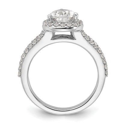 True Origin Lab Grown Diamond VS+ F+ Semi-Mount Pear Halo Engagement Ring