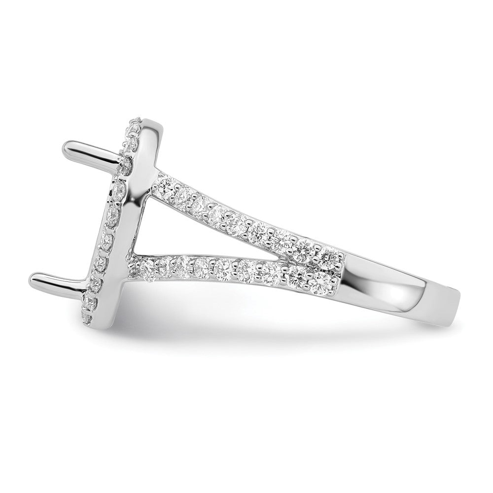 True Origin Lab Grown Diamond VS+ F+ Semi-Mount Pear Halo Engagement Ring