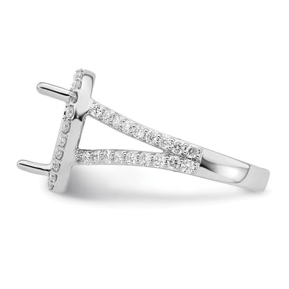 True Origin Lab Grown Diamond VS+ F+ Semi-Mount Pear Halo Engagement Ring