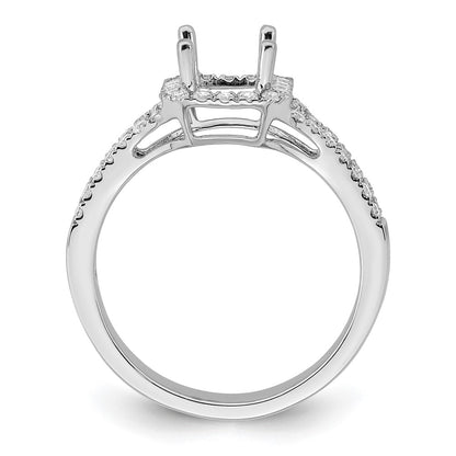 True Origin Lab Grown Diamond VS+ F+ Semi-Mount Emerald Halo Engagement Ring