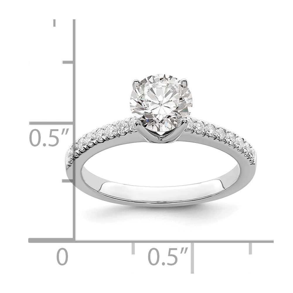 True Origin Lab Grown Diamond VS+ F+ Semi-Mount Round Engagement Ring