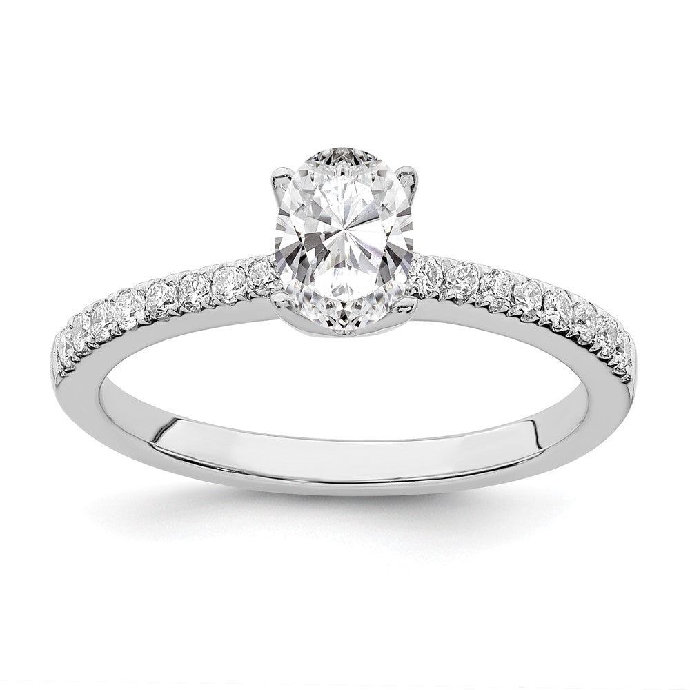 True Origin Lab Grown Diamond VS+ F+ Semi-Mount Oval Engagement Ring