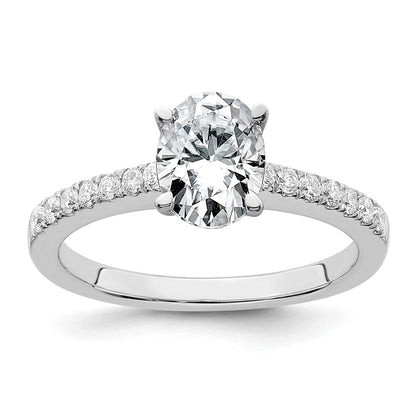 True Origin Lab Grown Diamond VS+ F+ Semi-Mount Oval Engagement Ring