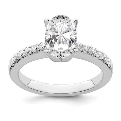 True Origin Lab Grown Diamond VS+ F+ Semi-Mount Oval Engagement Ring
