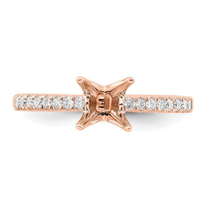 True Origin Lab Grown Diamond VS+ F+ Semi-Mount Princess Engagement Ring