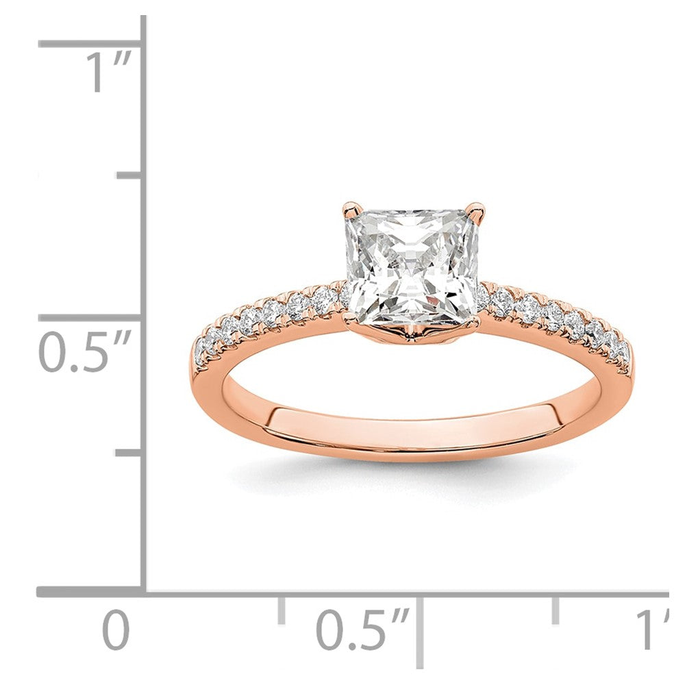 True Origin Lab Grown Diamond VS+ F+ Semi-Mount Princess Engagement Ring