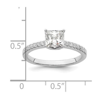 True Origin Lab Grown Diamond VS+ F+ Semi-Mount Princess Engagement Ring
