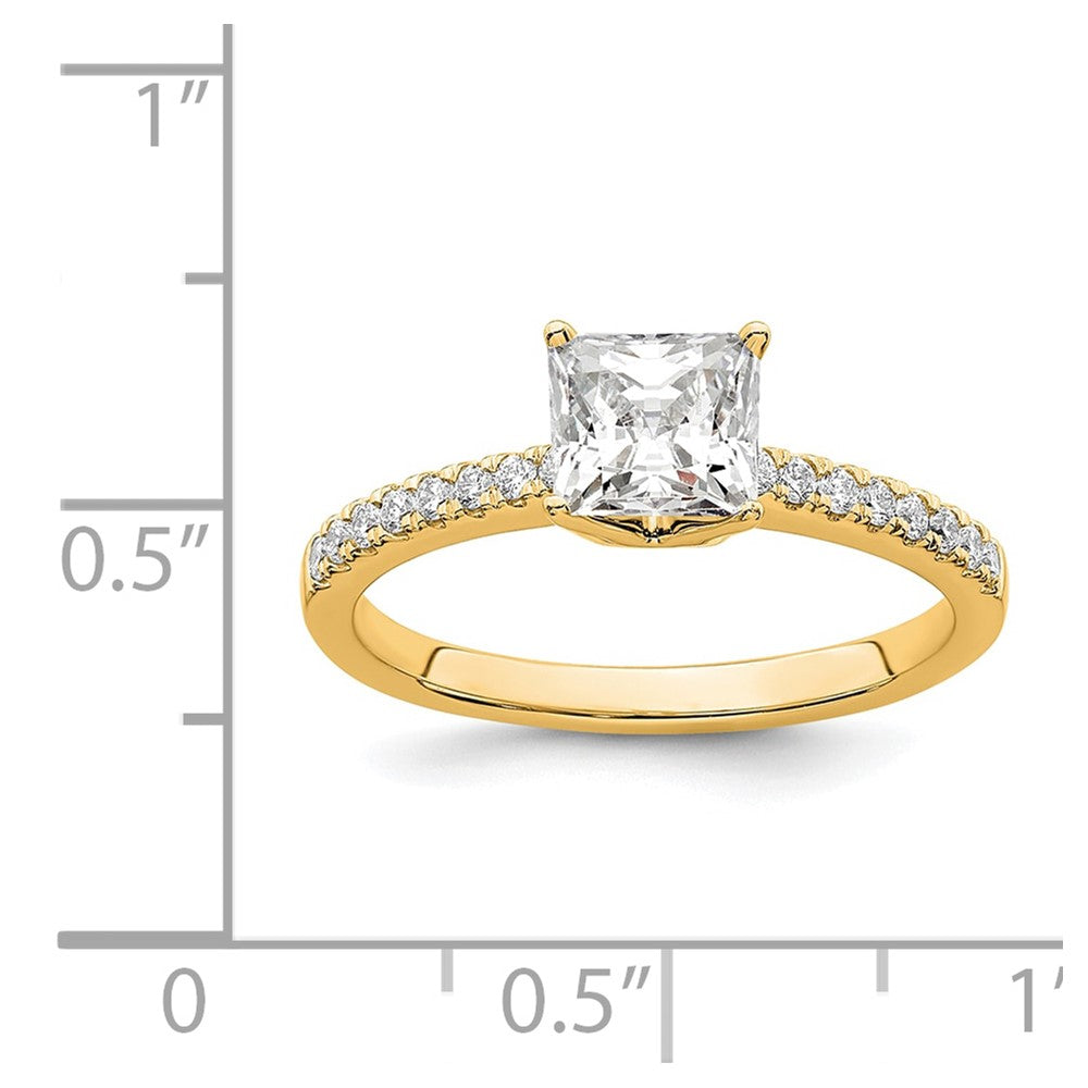 True Origin Lab Grown Diamond VS+ F+ Semi-Mount Princess Engagement Ring