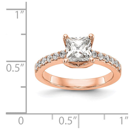 True Origin Lab Grown Diamond VS+ F+ Semi-Mount Princess Engagement Ring