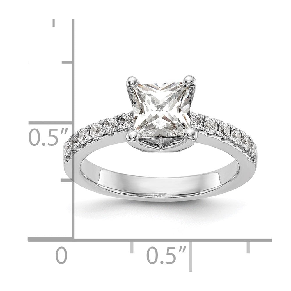 True Origin Lab Grown Diamond VS+ F+ Semi-Mount Princess Engagement Ring