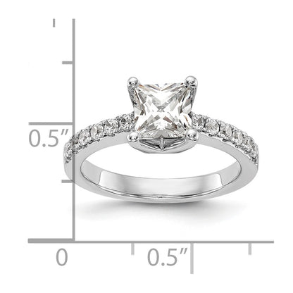True Origin Lab Grown Diamond VS+ F+ Semi-Mount Princess Engagement Ring