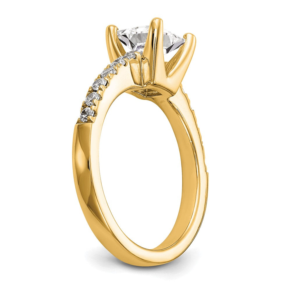 True Origin Lab Grown Diamond VS+ F+ Semi-Mount Princess Engagement Ring