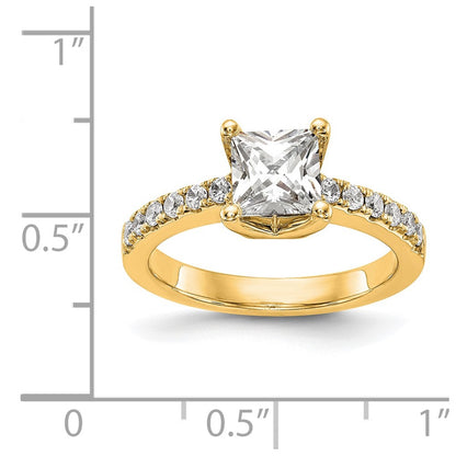 True Origin Lab Grown Diamond VS+ F+ Semi-Mount Princess Engagement Ring