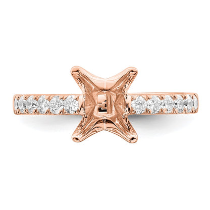 True Origin Lab Grown Diamond VS+ F+ Semi-Mount Princess Engagement Ring
