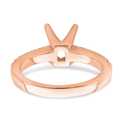 True Origin Lab Grown Diamond VS+ F+ Semi-Mount Princess Engagement Ring
