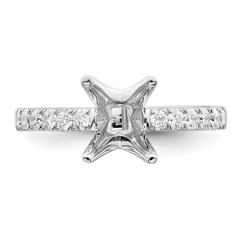 True Origin Lab Grown Diamond VS+ F+ Semi-Mount Princess Engagement Ring