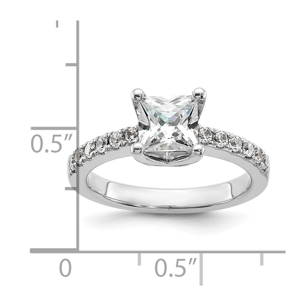 True Origin Lab Grown Diamond VS+ F+ Semi-Mount Princess Engagement Ring