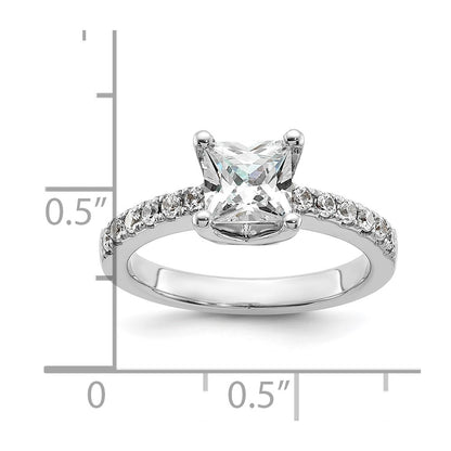 True Origin Lab Grown Diamond VS+ F+ Semi-Mount Princess Engagement Ring