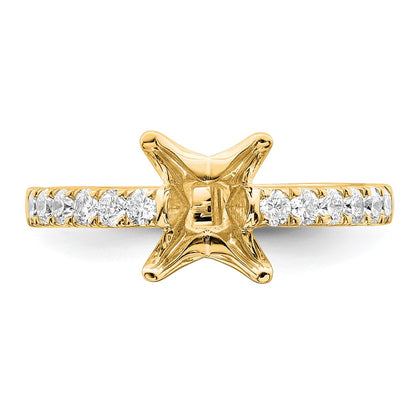 True Origin Lab Grown Diamond VS+ F+ Semi-Mount Princess Engagement Ring