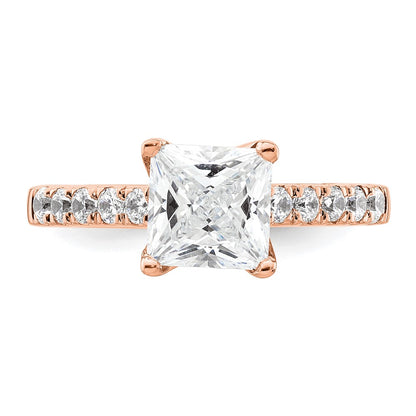 True Origin Lab Grown Diamond VS+ F+ Semi-Mount Princess Engagement Ring