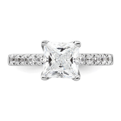True Origin Lab Grown Diamond VS+ F+ Semi-Mount Princess Engagement Ring