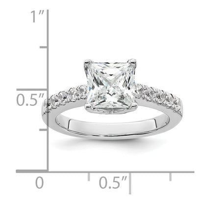 True Origin Lab Grown Diamond VS+ F+ Semi-Mount Princess Engagement Ring