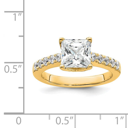 True Origin Lab Grown Diamond VS+ F+ Semi-Mount Princess Engagement Ring