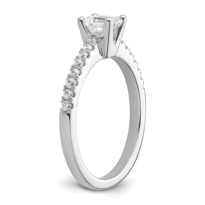 True Origin Lab Grown Diamond VS+ F+ Semi-Mount Emerald Engagement Ring