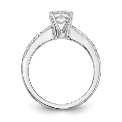 True Origin Lab Grown Diamond VS+ F+ Semi-Mount Emerald Engagement Ring
