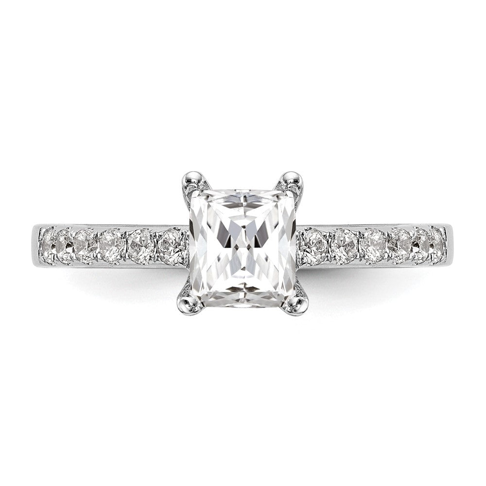 True Origin Lab Grown Diamond VS+ F+ Semi-Mount Emerald Engagement Ring