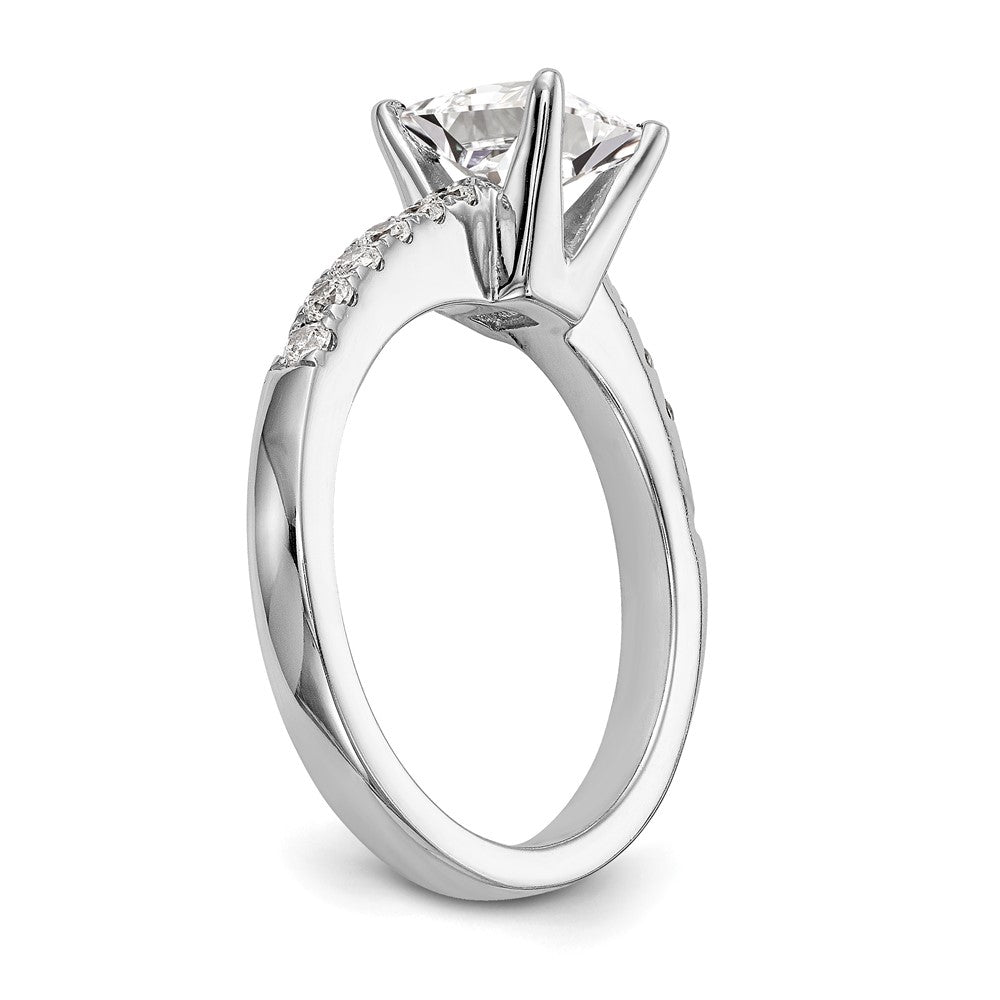 True Origin Lab Grown Diamond VS+ F+ Semi-Mount Emerald Engagement Ring