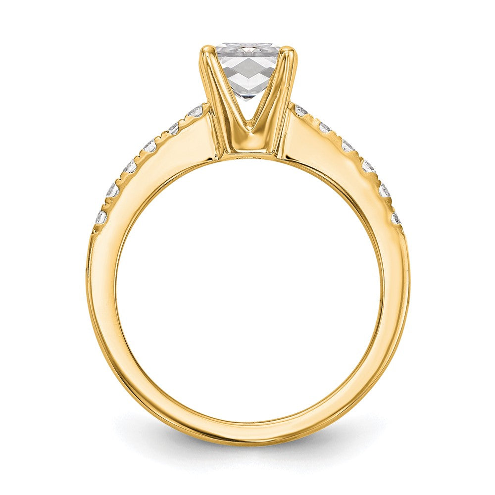 True Origin Lab Grown Diamond VS+ F+ Semi-Mount Emerald Engagement Ring