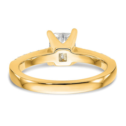 True Origin Lab Grown Diamond VS+ F+ Semi-Mount Emerald Engagement Ring