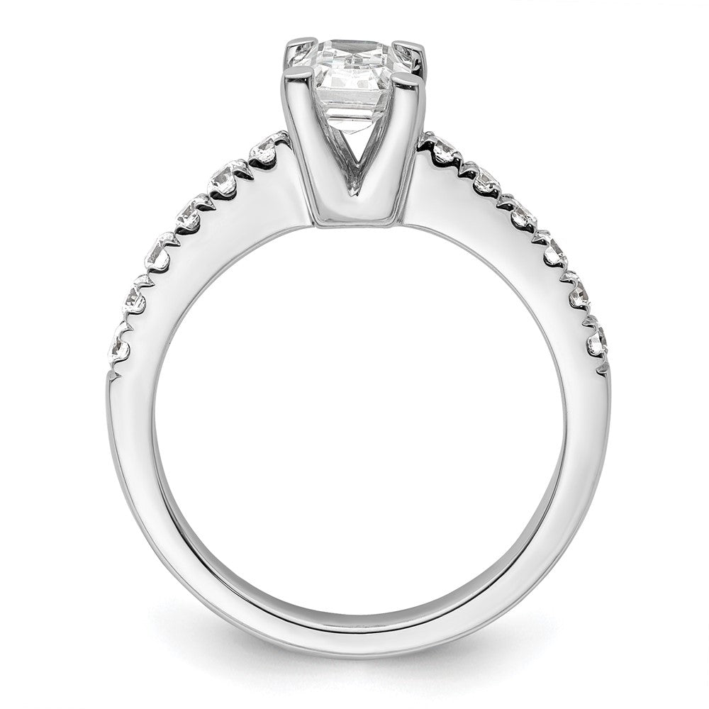 True Origin Lab Grown Diamond VS+ F+ Semi-Mount Emerald Engagement Ring