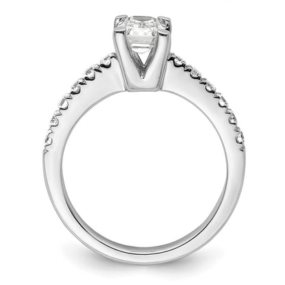True Origin Lab Grown Diamond VS+ F+ Semi-Mount Emerald Engagement Ring