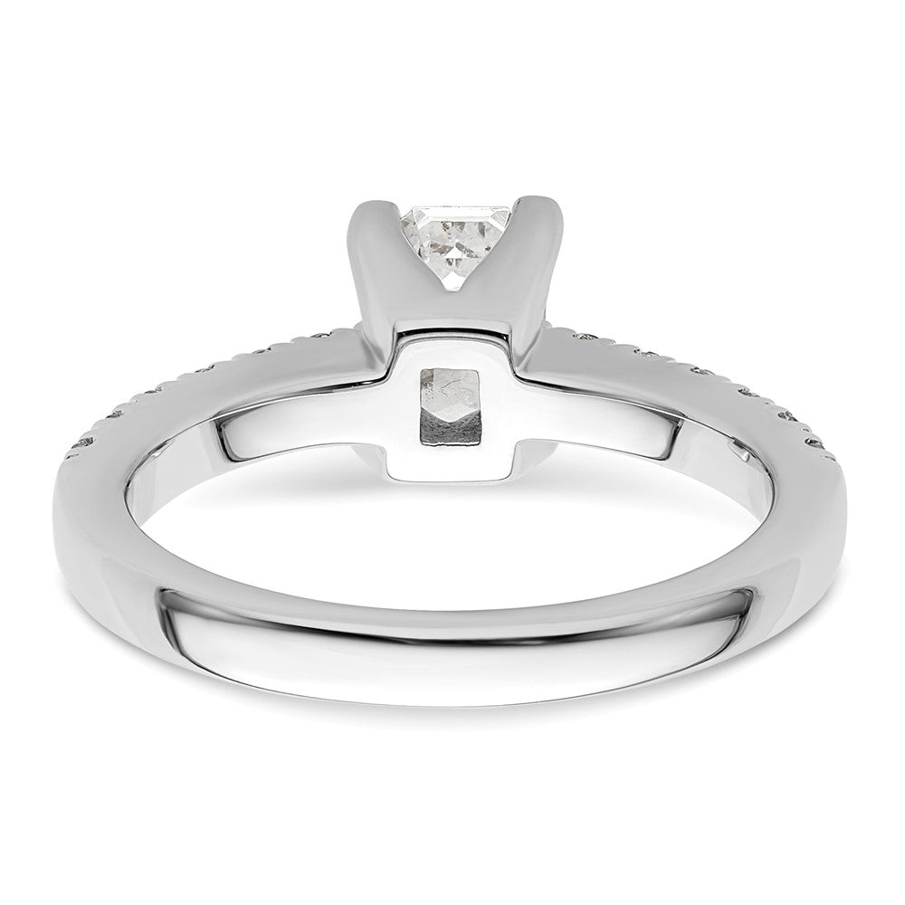 True Origin Lab Grown Diamond VS+ F+ Semi-Mount Emerald Engagement Ring