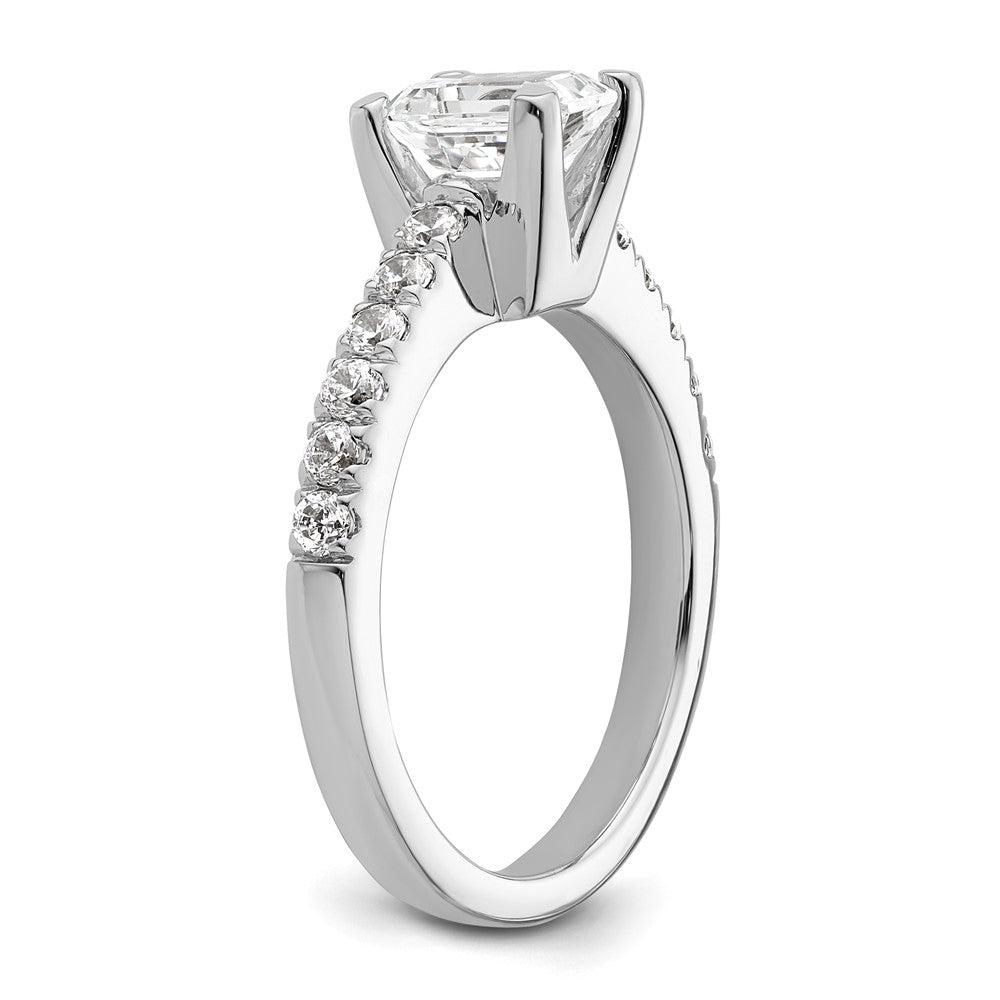True Origin Lab Grown Diamond VS+ F+ Semi-Mount Emerald Engagement Ring